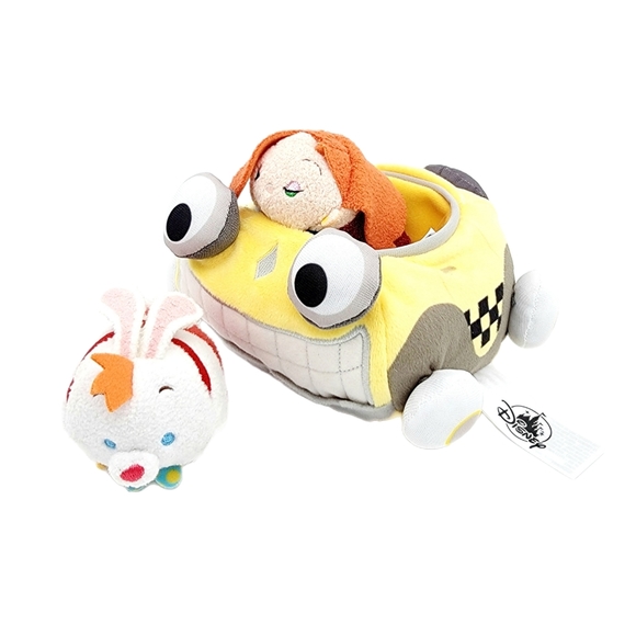 Disney Parks Jessica Rabbit & Roger Rabbit + Benny Taxi Cab Tsum Tsum Plush Set - Picture 3 of 7